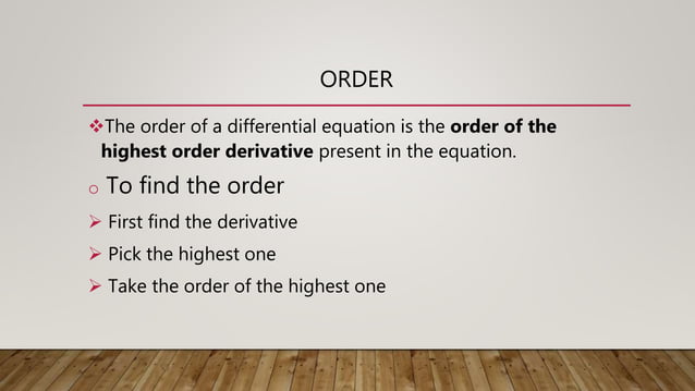 ORDER AND DEGREE OF ORDINARY DIFFERENTIAL EQUATIONS visual data 5