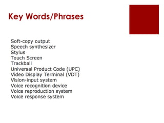 Key Words/Phrases
 
