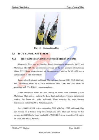Types of optical fiber | PDF