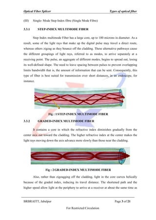Types of optical fiber | PDF