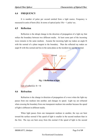 Optical Terms.pdf Characteristics of optical fiber cable | PDF