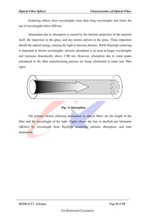 Characteristics of optical fiber cable | PDF