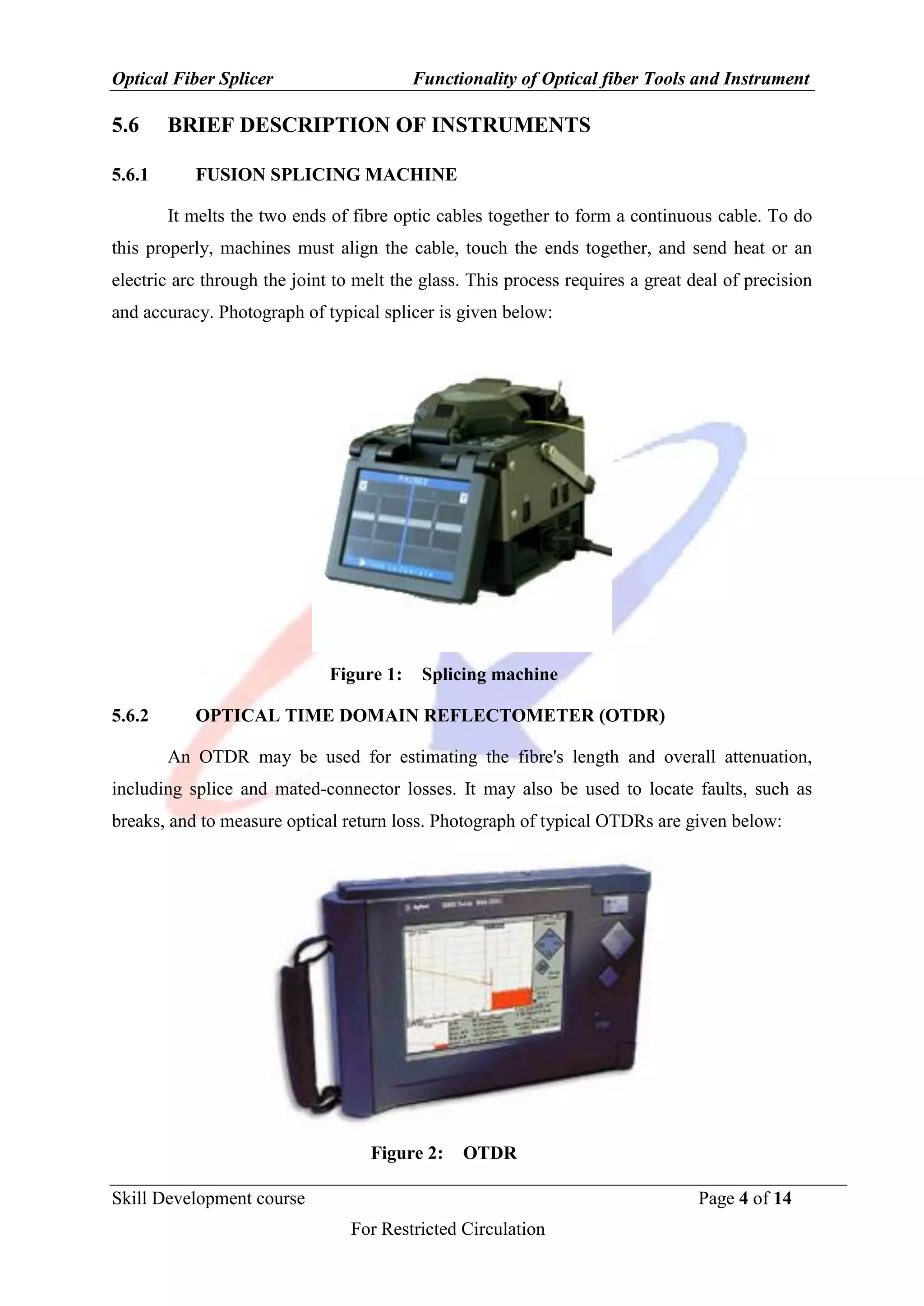 Functionality of optical fiber tools and instrument | PDF