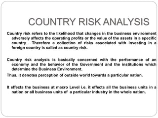 Country Risk Policy L 6 business risk | PPTX