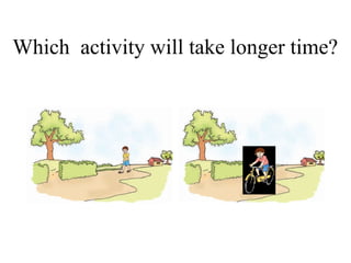 Which activity will take longer time?