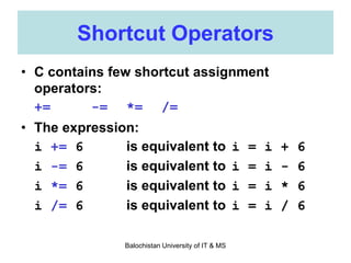 Arithmetic Operator in C | PPT