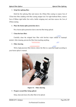 Splicing of optical fiber | PDF