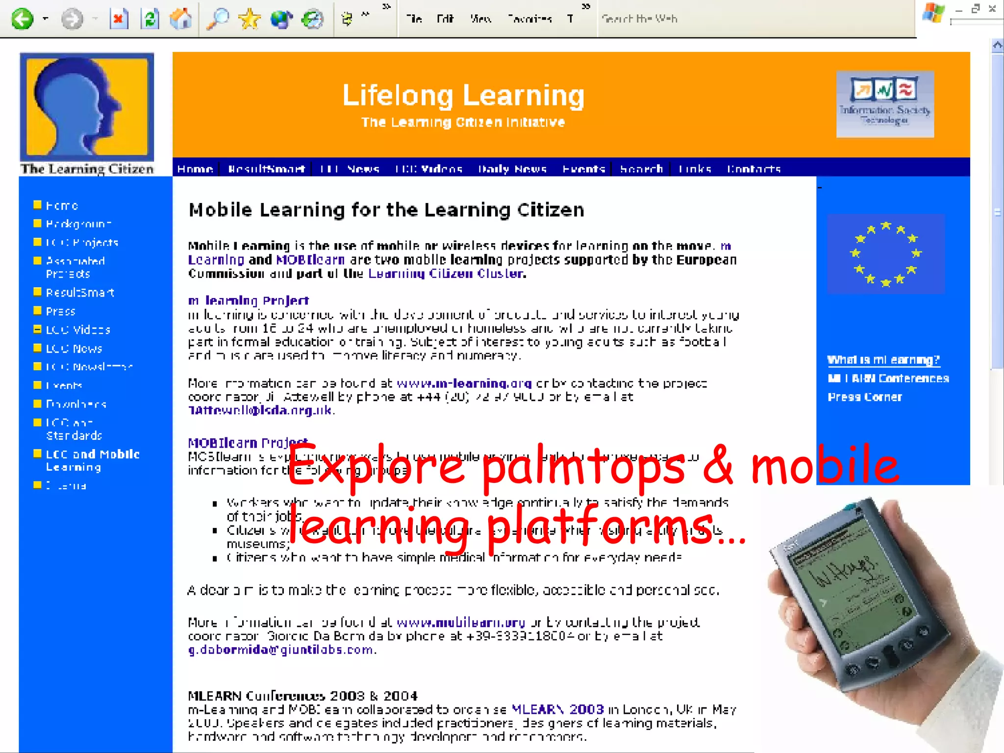 Explore palmtops & mobile learning platforms… 