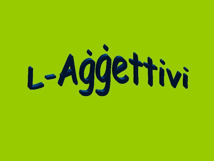 l aggettivi 1