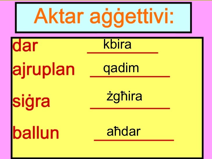 l aggettivi 1