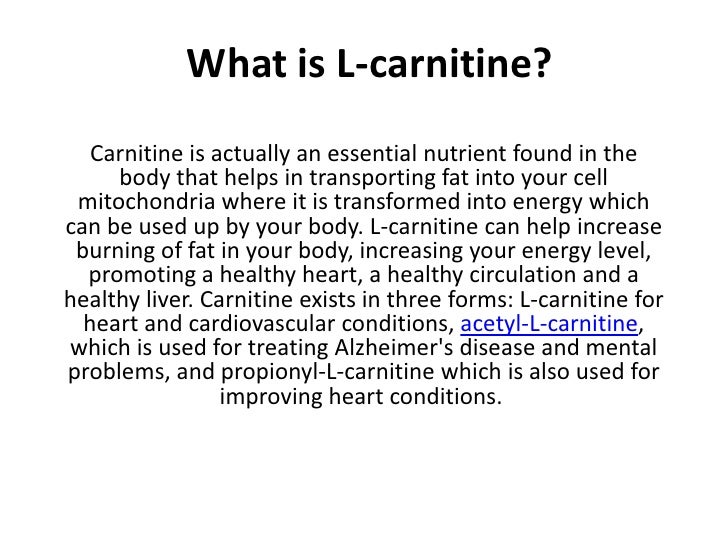 L carnitine