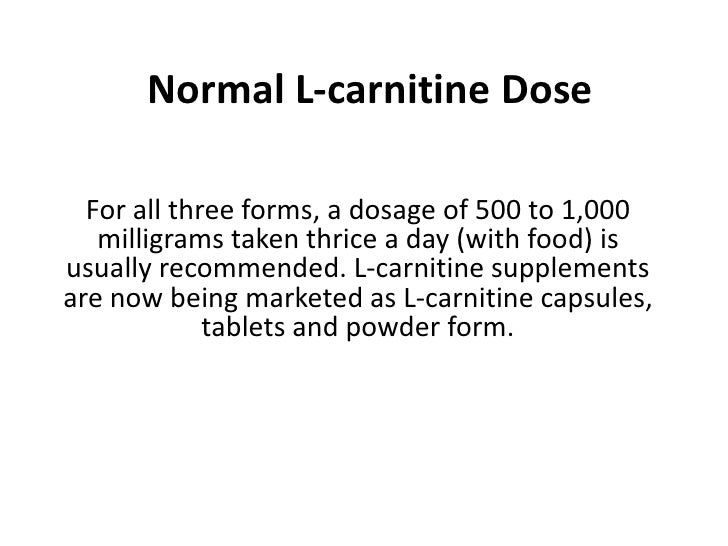 L carnitine