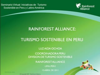 Turismo Sostenible en Perú