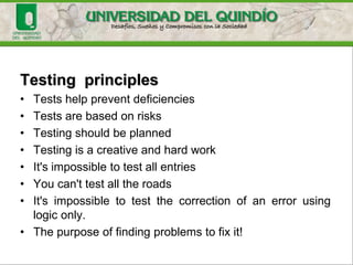 Ten principles of Tester
 