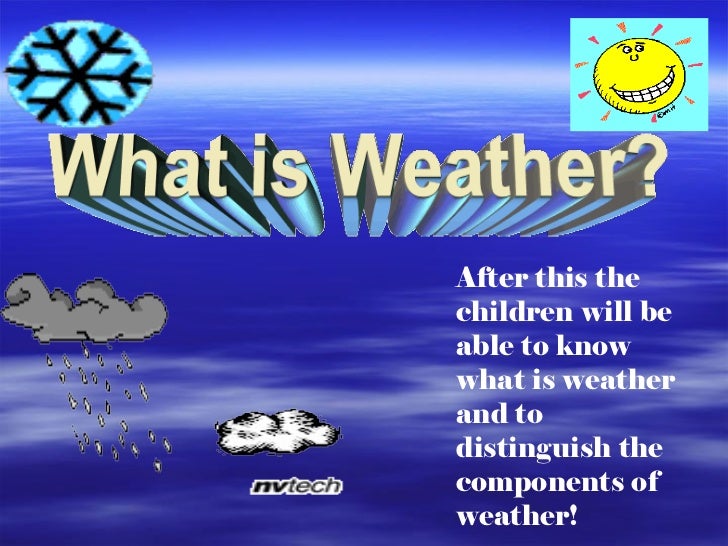 Презентация weather for kids