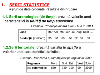 Date elementare si sistematizarea lor - statistica