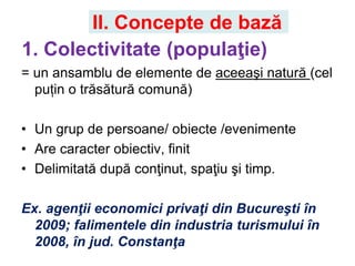 Date elementare si sistematizarea lor - statistica