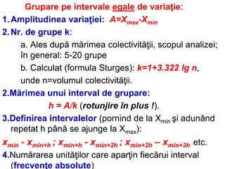 Date elementare si sistematizarea lor - statistica