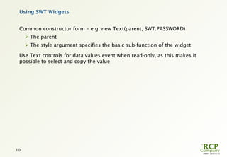 L0018 - SWT - The Standard Widget Toolkit | KEY