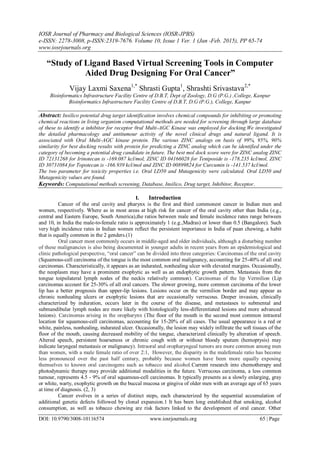 ―Study of Ligand Based Virtual Screening Tools in Computer Aided Drug ...