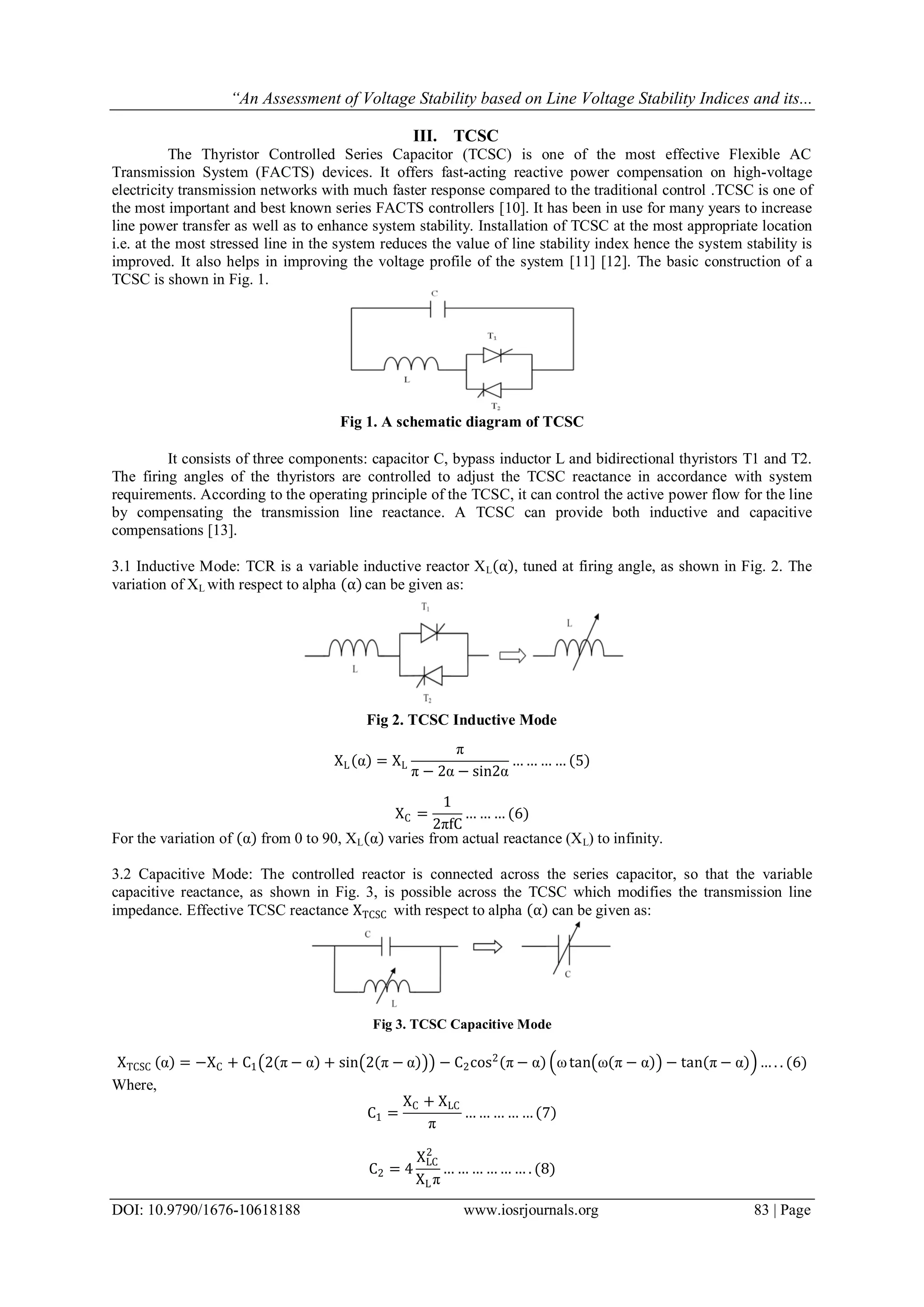 “An Assessment of Voltage Stability based on Line Voltage Stability ...