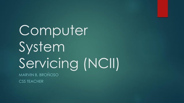 CSS L01 - Introduction to Computer System Servicing (NCII) | PDF ...