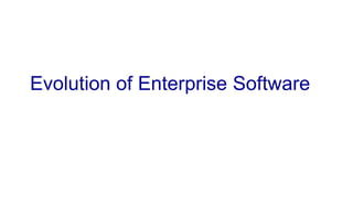 Evolution of Enterprise Software
 