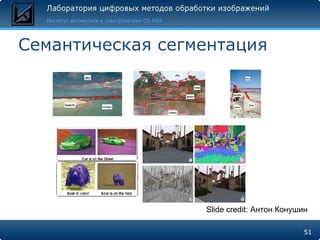 Семантическая сегментация Slide credit:  Антон Конушин 
