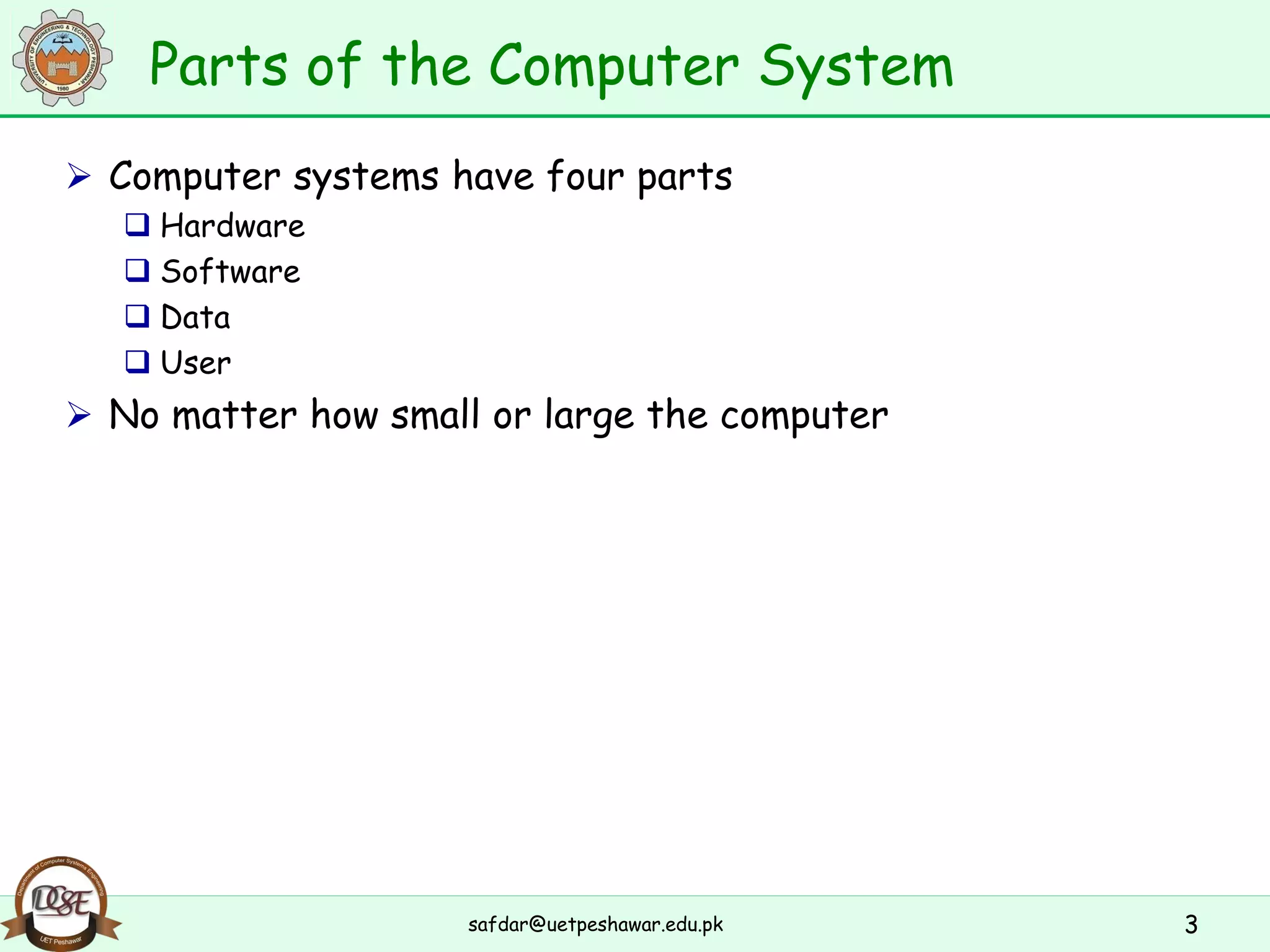 presentation on parts of computer | PPT