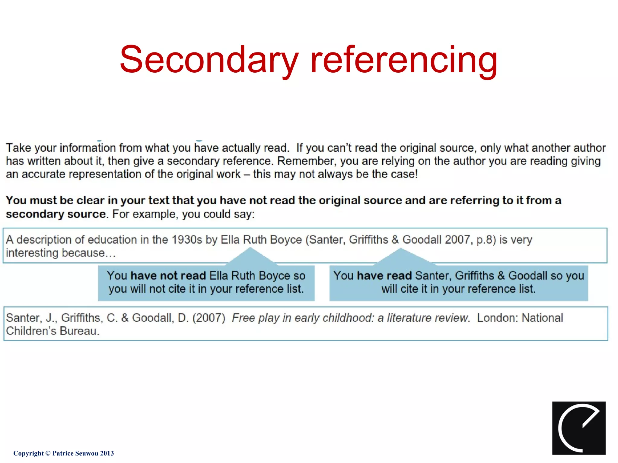 Secondary referencing




Copyright © Patrice Seuwou 2013
 