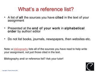 Harvard referencing system | PPT