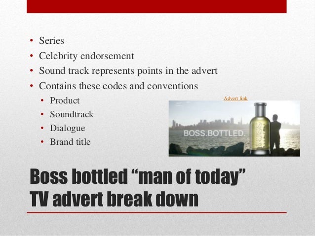 boss bottled advert model