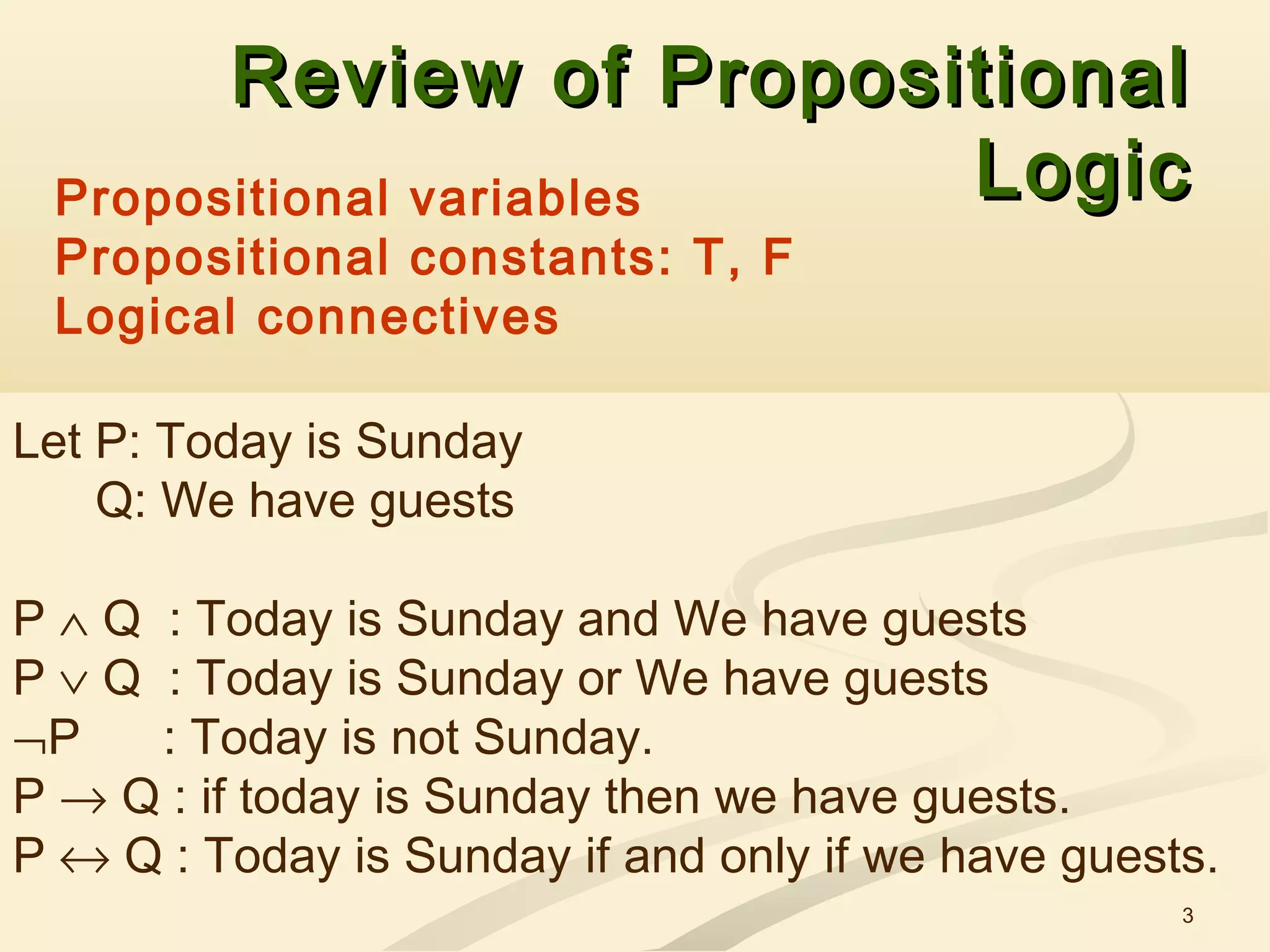 L03 ai - knowledge representation using logic | PPT | Programming ...