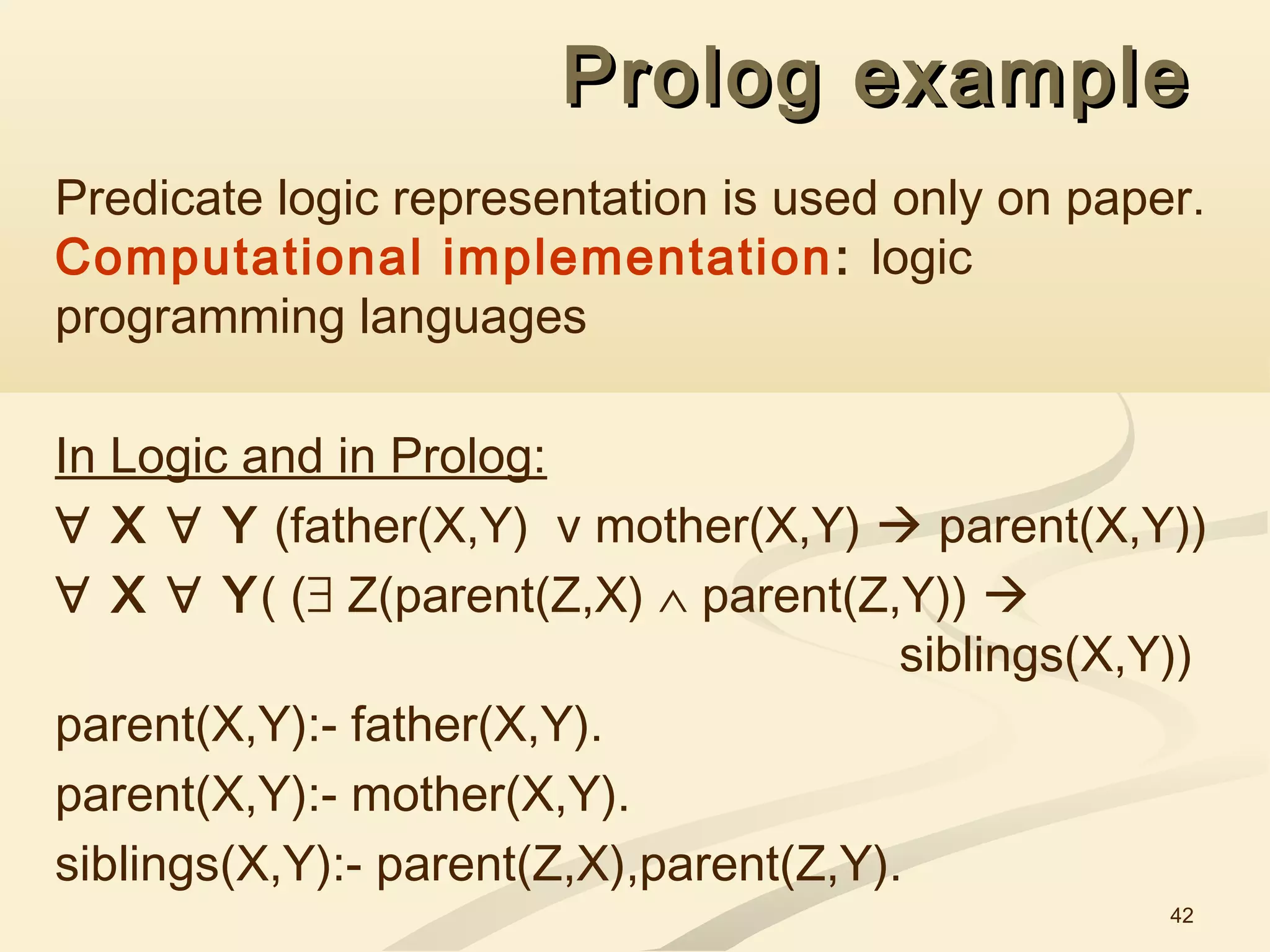 L03 ai - knowledge representation using logic | PPT | Programming ...