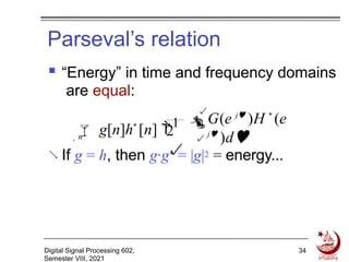 Fourier transform of digital signal processing | PPTX
