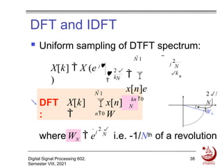 Fourier transform of digital signal processing | PPTX