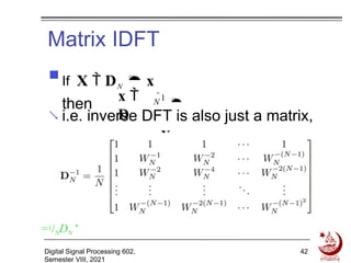 Fourier transform of digital signal processing | PPTX