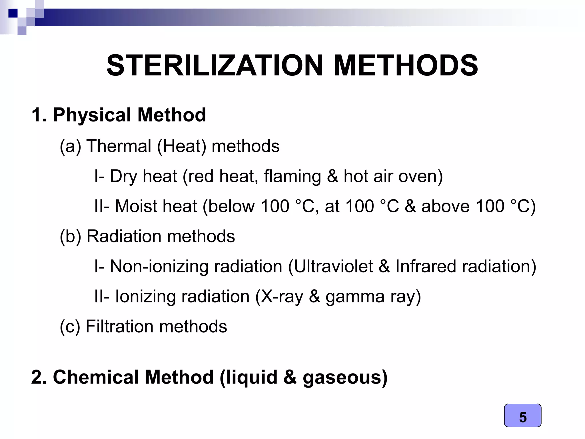 Medical Microbiology Laboratory (sterilization and disinfection) | PDF