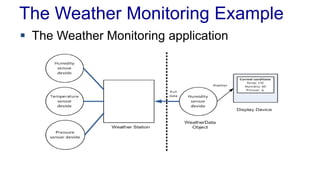 The Weather Monitoring Example
 The Weather Monitoring application
 