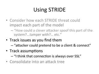 Threat Modeling with STRIDE | PDF