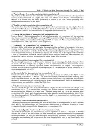 Effect of Municipal Solid Waste Leachate on the Quality of Soil | PDF