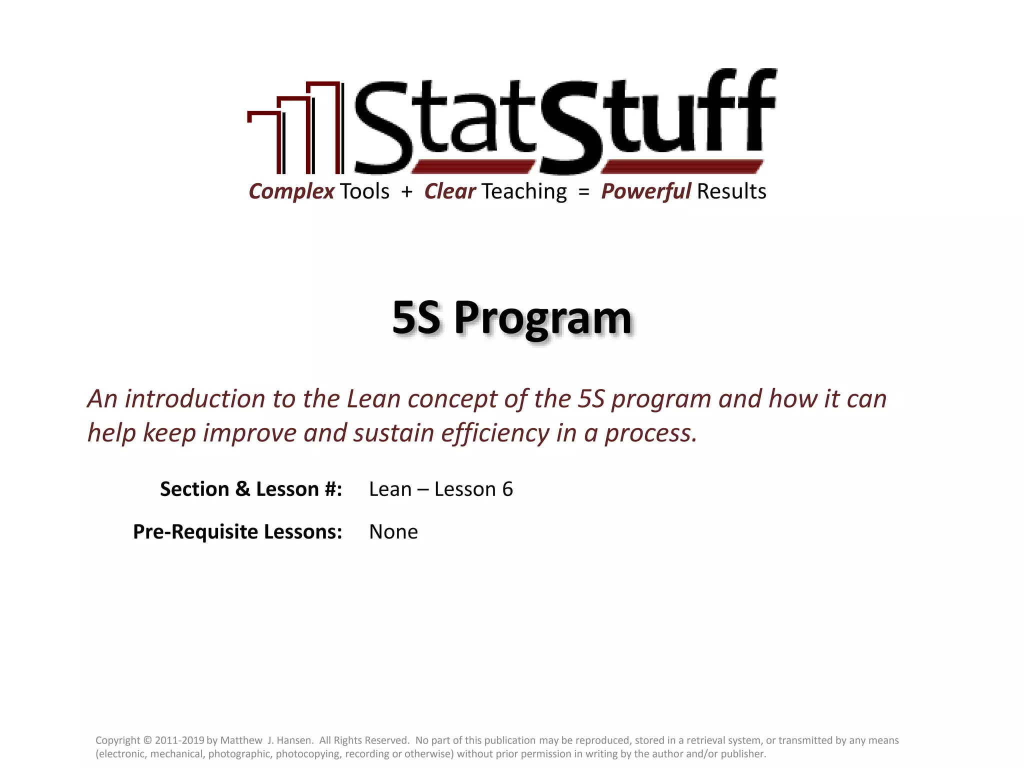 5S Program with Matt Hansen at StatStuff