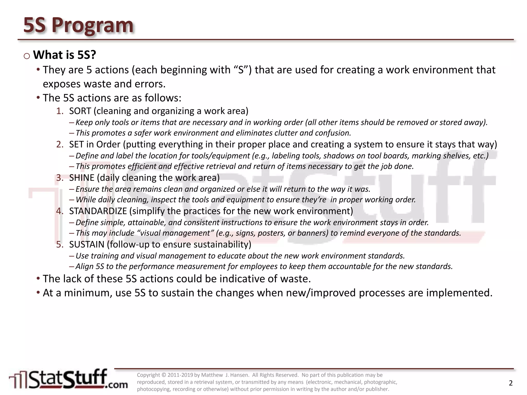 5S Program with Matt Hansen at StatStuff