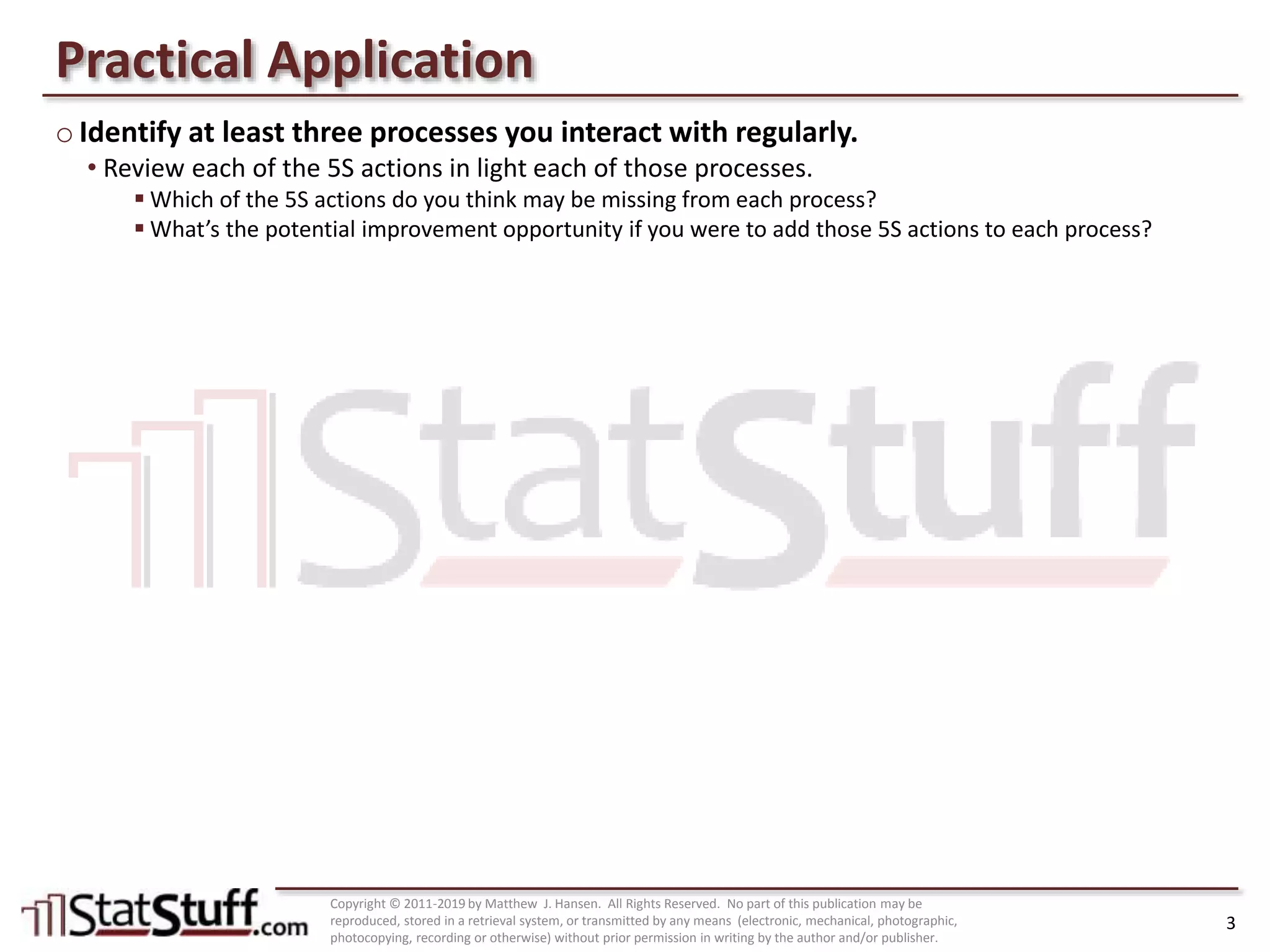 5S Program with Matt Hansen at StatStuff