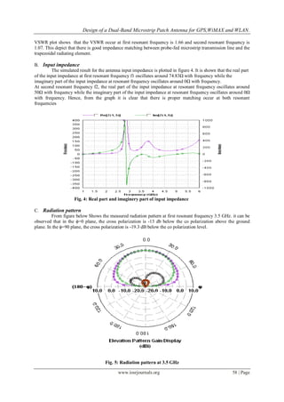 Design of a Dual-Band Microstrip Patch Antenna for GPS,WiMAX and WLAN | PDF