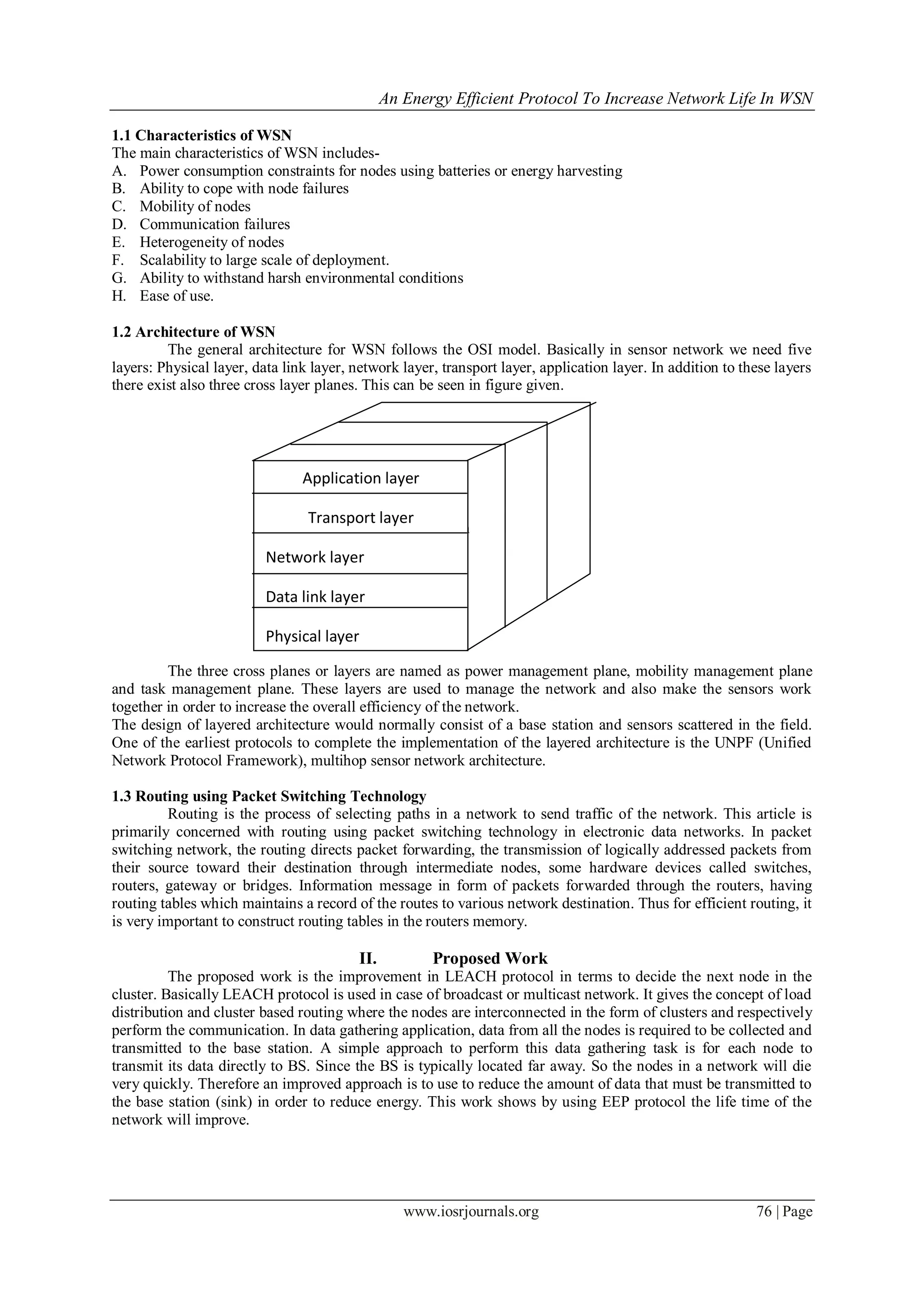 An Energy Efficient Protocol To Increase Network Life In WSN | PDF