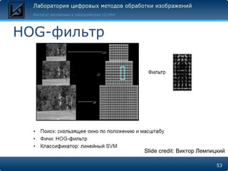 HOG-фильтр




             Slide credit: Виктор Лемпицкий

                                       53
 