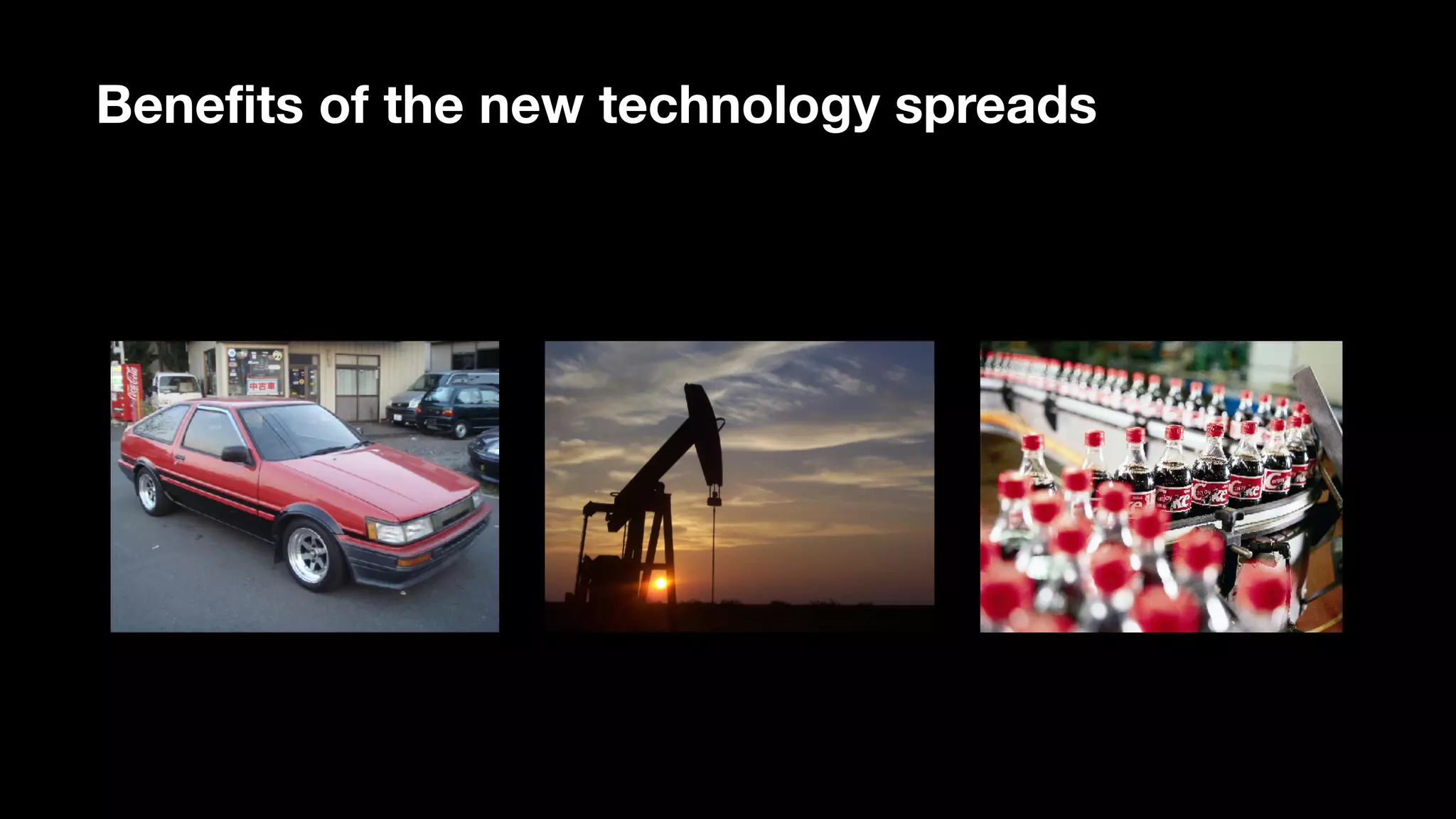 Benefits of the new technology spreads
 