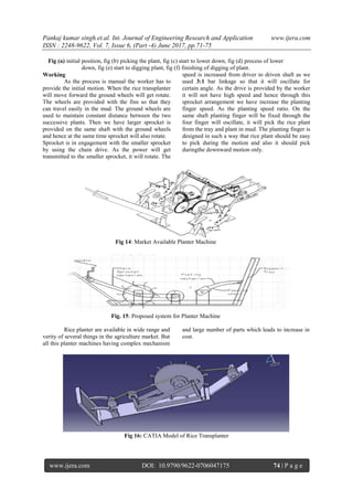 Rice Transplanting Machine | PDF