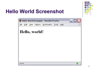 9
Hello World Screenshot
 